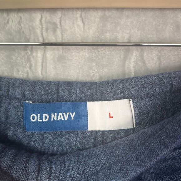 Old Navy Heathered Blue Drawstring Sweat Shorts With Pockets Size Large - Picture 6 of 8